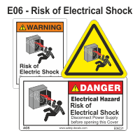 Safety Decals Risk of Electric Shock