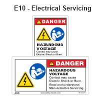 Safety Decals Electrical Servicing