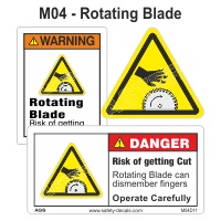 Safety Decals Rotating Blade