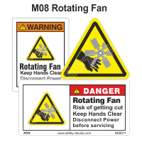 Safety Decals Rotating Fan       