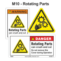 Safety Decals Rotating Parts