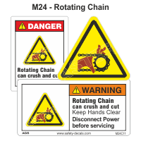 Safety Decals Rotating Chain