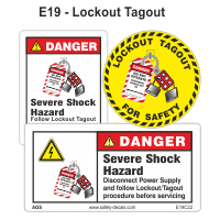 Safety Decals Lockout Tagout   