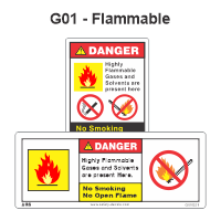 Safety Decals Flammable