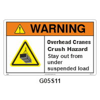 Safety Decals Suspended Load