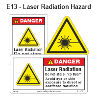 Safety Decals Laser Radiation Hazard