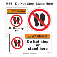 Safety Decals Do Not step or stand here