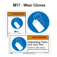 Safety Decals Wear Gloves