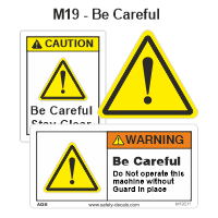 Safety Decals Be Careful