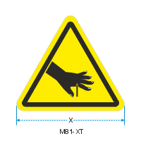 Safety Decals WARNING. Risk of getting Cut. Unnoticeable sharp edge inside. Handle carefully.