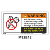 Safety Decals WARNING. Risk of getting Cut. Unnoticeable sharp edge inside. Handle carefully.