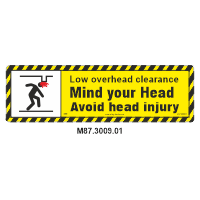 Safety Decals Risk of Head injury. Mind your Head