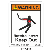 Safety Decals WARNING. Electrical Hazard. Keep Out.