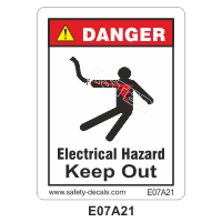 Safety Decals DANGER. Electrical Hazard. Keep Out.      