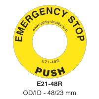 Safety Decals EMERGENCY STOP       