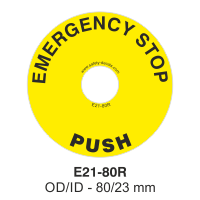 Safety Decals EMERGENCY STOP        
