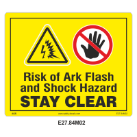 Safety Decals Risk of Arc Flash and Shock Hazard. Stay clear