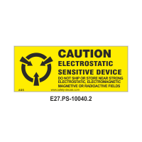 Safety Decals CAUTION.   ELECTROSTATIC SENSITIVE DEVICE. Use proper grounding technique to prevent equipment damage