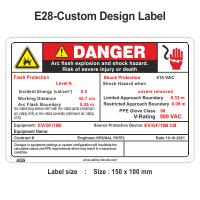 Safety Decals Custom design sign - As per illustration
