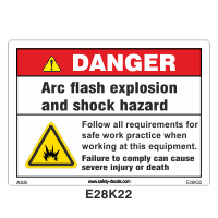 Safety Decals DANGER. Arc flash explosion and shock hazard. Follow all requirements for safe work practice when working at this equipment. Failure to comply can cause severe injury or death 