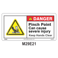 Safety Decals DANGER. Moving Parts can cause severe injury. Keep Hands clear. 